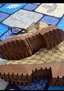 Gucci GG Canvas Ankle Boots