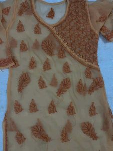 Gray Embroidered Kurti