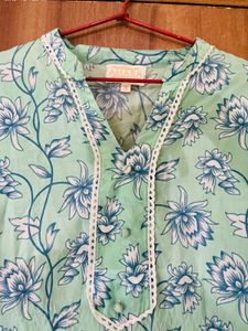 Light Bluish Green Daily Wear Kurti