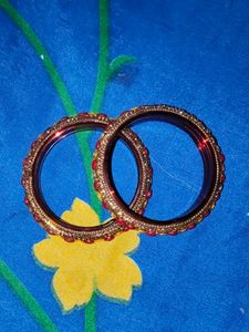Maroon Colour Glass Bangle
