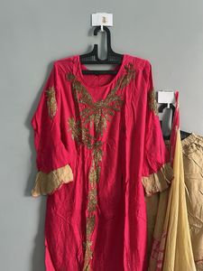Elegant Pink Kurta Set (L)