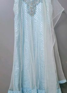 Light Blue Embellished Anarkali