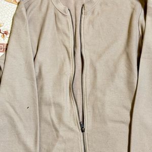 Cotton Blend Jacket With Nude Colour