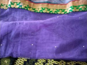 Embroidered Purple Dupatta