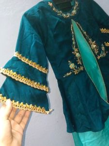 Brand New Gown With Beautiful Worked Shrug