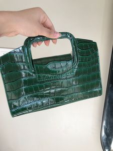 Crocodile Embossed Square Bag Handbag