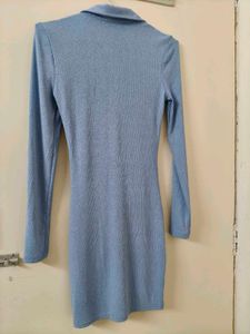 Cute Blue Shirt Dress