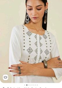 New Off White Kurti- Soch Brand