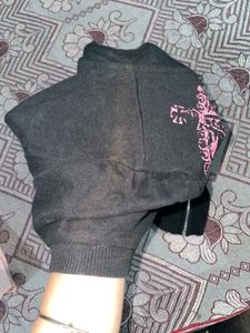 y2k half sleeve jacket with hood
