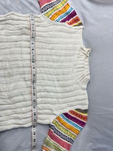 Colorful Sleeve Knit Sweater