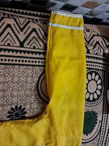 Yellow Embroidered Kurti