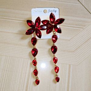 Fancy Red Earrings