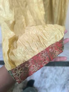 Orange to green colourshift suit patiala set