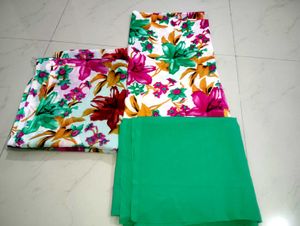 Floral Print Unstitched Salwar Suit Fabric