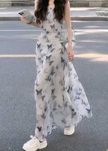 Butterfly Print Maxi Dress