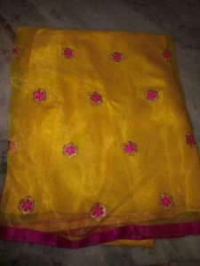 Yellow Pink Kids Lehenga Choli Set
