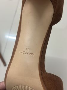Mango Brown Suede Pointed Toe Heels