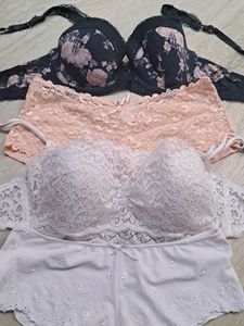 combo Of Four Imported Fabric Bra N Panty