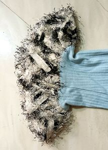 SKY BLUE FURR TOP FOR WOMEN