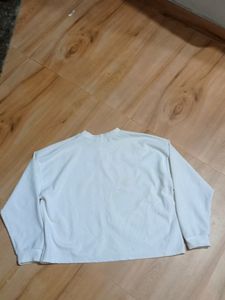 White Crop Sweater