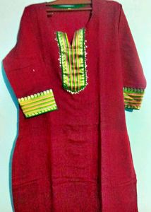Beautiful Patchwork Kutti With Sequence Work