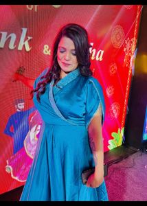 Elegant Teal Ethnic Gown