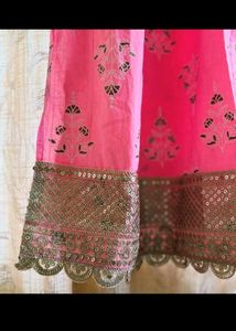 Libas Pink Anarkali Kurta Set