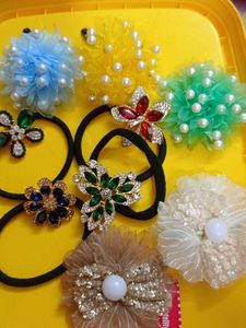 Combo Of 9 Baby Hair Clip And Band