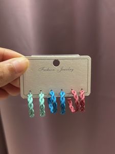 Braided Hoop Earring Set