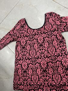 Patterned Long Sleeve Top