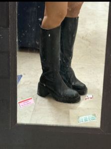 Zara Knee Long Boot With Size 36