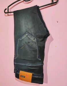 Dark Grey Regular Fit Distressed Jeans