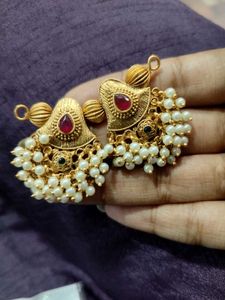 Vintage Style Gold Tone &amp; Pearl Pendant
