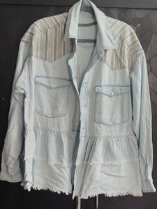 Zara Lightwashed Denim Shirt Aka Jacket