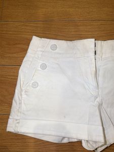 White Buttoned Shorts