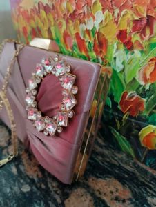 Elegant Pink Evening Clutch New 10/10