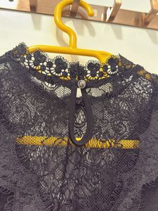 Elegant Black Lace Top