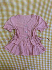 Pink Ruffle Top Bust 34