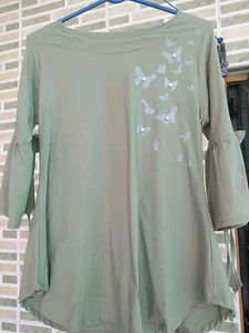 Butterfly Accent Tie-Sleeve Top