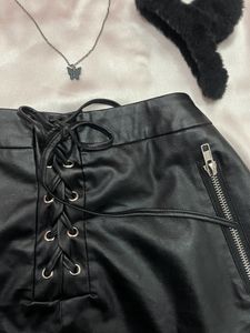 SHEIN Leather Mini Skirt