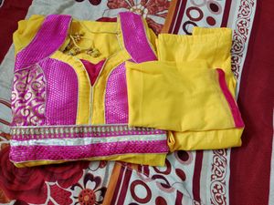 3pcs Long Netted Anarkali