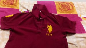 USPA Maroon Polo T-shirt Size - M