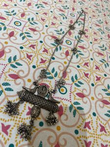 Vintage Silver Tone Indian Necklace