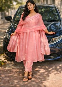 Elegant peach Kurta Set