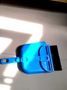 Blue Dustpan and Brush Set