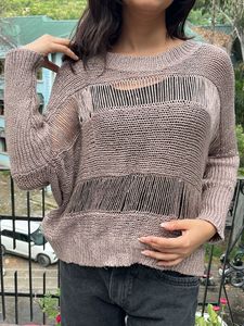 Distressed Knit Sweater