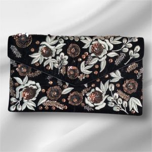 Floral Embellished Clutch