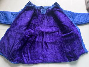 Blue  Jacket for winter With Cap