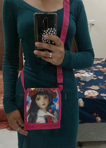 Pink Girlish Sling Bag