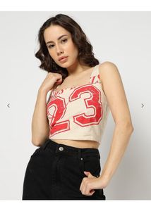 Unused with Tags (S) Graphic Crop Top